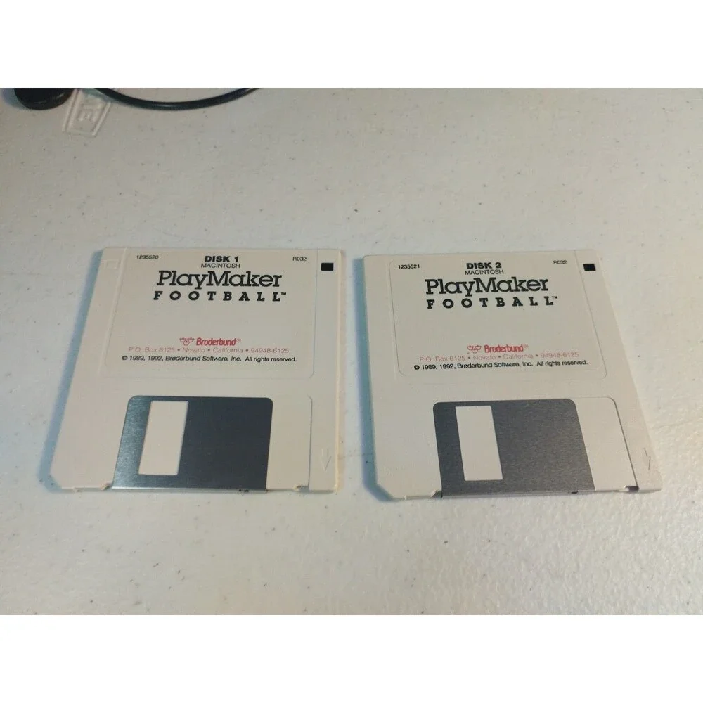 Playmaker Football By Broderbund For Apple Macintosh 1991 3.5 Floppies CIB